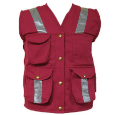 TPN0159 CHALECO PERFOPARTS  "CH" ROJO C/REFLEJANTE